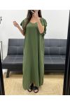 OVERSIZED MAXI-JURK MET STRIK AAN DE ACHTERKANT SS1080 KHAKI