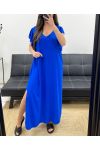 OVERSIZE-MAXIKLEID MIT SCHNÜRUNG FS1080 KÖNIGSBLAU