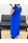 OVERSIZE-MAXIKLEID MIT SCHNÜRUNG FS1080 KÖNIGSBLAU