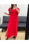 OVERSIZE-MAXIKLEID MIT BINDEBAND HINTEN SS1080 ROT