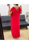OVERSIZE-MAXIKLEID MIT BINDEBAND HINTEN SS1080 ROT