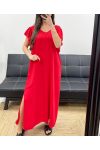OVERSIZE-MAXIKLEID MIT BINDEBAND HINTEN SS1080 ROT