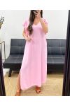 OVERSIZE-MAXIKLEID MIT KRAWATTE AM RÜCKEN SS1080 PINK