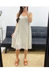 ABITO FODERATO IN PIZZO COTONE PE1174 BEIGE