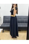 VLOEIENDE LANGE ROK + RIEM PE0222 ZWART