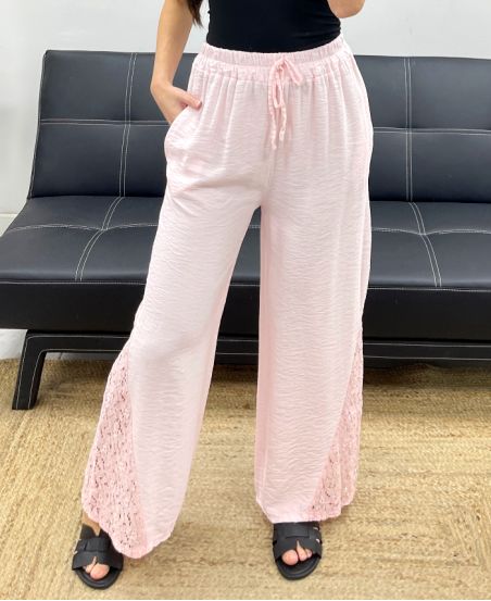 PANTALONE BASE PIZZO PE1128 ROSA