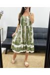 ÜBERGROSSES BEDRUCKTES VISKOSEKLEID SS1038 GRÜN