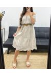 ABITO OCCHIELLI IN COTONE PE1122 BEIGE