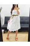 COTTON EYELET DRESS PE1122 WHITE
