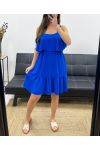RÜSCHENKLEID PE1191 KÖNIGSBLAU