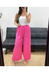PALAZZO SATIN SATIN TROUSERS PE1293 FUSHIA