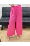 PALAZZO SATIN SATIN TROUSERS PE1293 FUSHIA