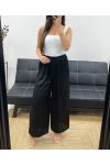 PANTALONE PALAZZO RASO EFFETTO RASO PE1293 NERO
