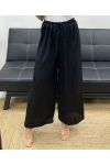 PANTALONE PALAZZO RASO EFFETTO RASO PE1293 NERO