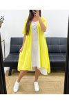 KLEID + WESTE SET BAUMWOLLGAZE PE1029 GELB