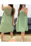 SUKIENKA OVERSIZE Z HAFTEM NA PLECACH PE815 KAKI