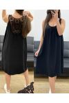 SUKIENKA OVERSIZE Z HAFTEM NA PLECACH PE815 CZARNA