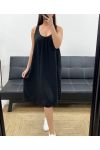 SUKIENKA OVERSIZE Z HAFTEM NA PLECACH PE815 CZARNA