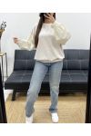 SUDADERA BIMATERIAL EXTRA SUAVE PE1149 BEIGE