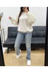 SUDADERA BIMATERIAL EXTRA SUAVE PE1149 BEIGE