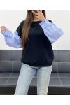 FELPA BI-MATERIALE EXTRA SOFT PE1149 NERA