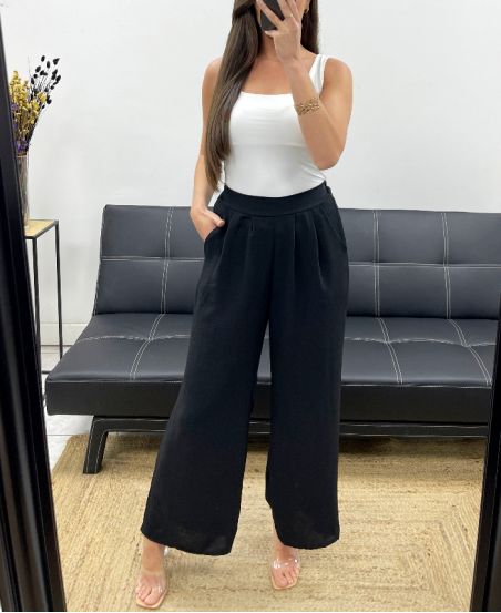 SOEPELE 2-POCKET BROEK PE1282 ZWART