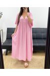 FLOWING PRINT MAXI DRESS SS1264 PINK