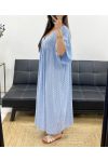 FLOWING PRINT MAXI DRESS SS1264 SKY BLUE