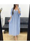 FLOWING PRINT MAXI DRESS SS1264 SKY BLUE