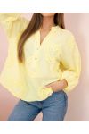 TUNIQUE COTON COEUR PE1335 JAUNE
