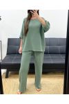 TOP GAZE DE COTON PE1254 KAKI