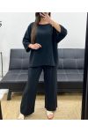 PE1254 TOP NERO IN GARZA DI COTONE