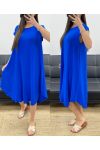 ABITO MIDI SVASATO SS1232 BLU ROYAL