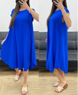 FLARED MIDI DRESS SS1232 ROYAL BLUE