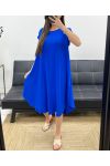 ABITO MIDI SVASATO SS1232 BLU ROYAL