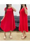 ABITO MIDI SVASATO PE1232 ROSSO