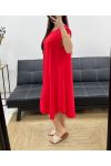 ABITO MIDI SVASATO PE1232 ROSSO