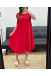 FLARED MIDI DRESS PE1232 RED