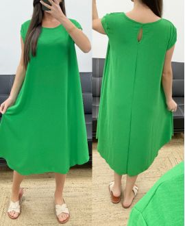 ABITO MIDI SVASATO SS1232 VERDE