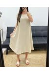 ABITO MIDI SVASATO PE1232 BEIGE