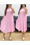 ABITO MIDI SVASATO PE1232 ROSA