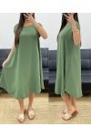 FLARED MIDI DRESS PE1232 KHAKI