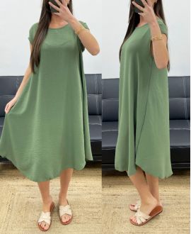 ABITO MIDI SVASATO PE1232 KHAKI
