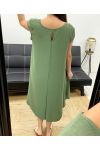 FLARED MIDI DRESS PE1232 KHAKI