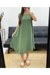 FLARED MIDI DRESS PE1232 KHAKI