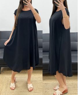 ABITO MIDI SVASATO SS1232 NERO