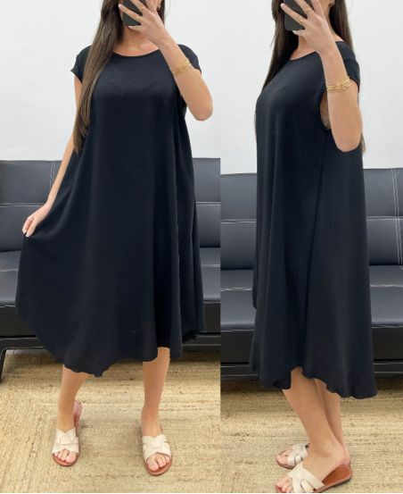 ABITO MIDI SVASATO SS1232 NERO