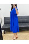 ABITO AMPIO CON SCOLLO A V SS1239 BLU REALE