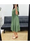 ABITO AMPIO CON SCOLLO A V SS1239 KHAKI