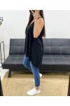 LOOSE TOP LONG BACK HOOK PE900 BLACK